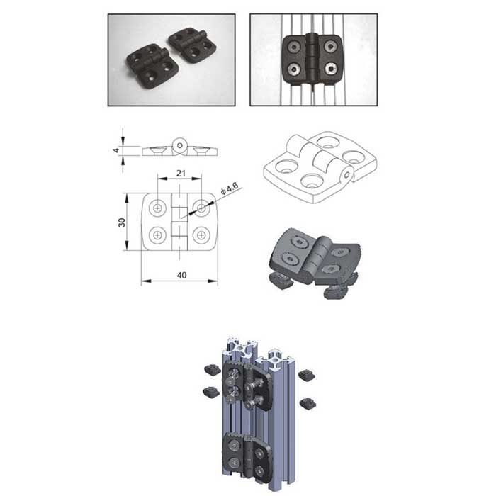 CERNIERA per PROFILATI 20X20 mm