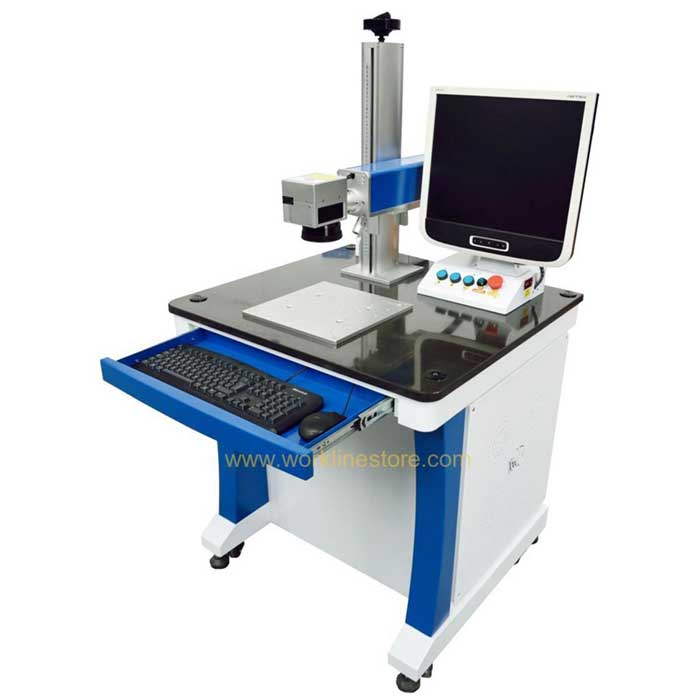 Marcatore Laser Fibra Galvanometrico MOPA 20W Basamento in Granito