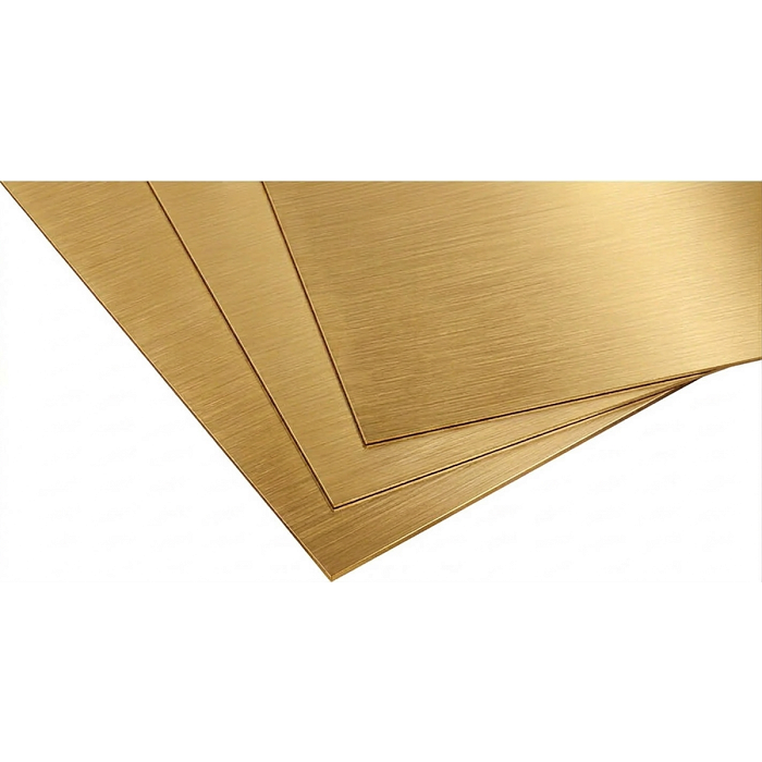 Lastre 1,5x3mt alluminio color oro spazzolato (spess. 0,30-0.50mm) tagliata in fogli 50x100